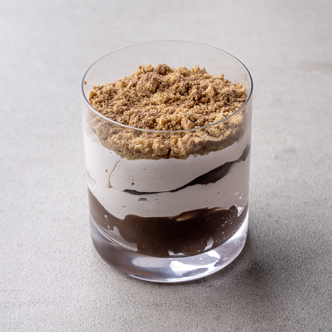 Tiramisu Chia Pudding with layer of Granola